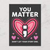 Je hebt belang bij verhaal Semicolon Mental Health Briefkaart (Voorkant)