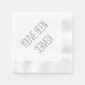 Je hebt Custom Napkins gediend Servet (Voorkant)