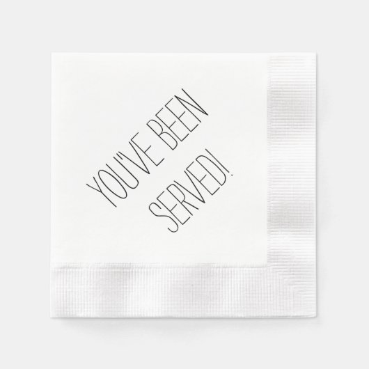 Je hebt Custom Napkins gediend Servet (Voorkant)