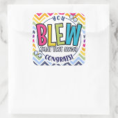 je hebt dat testbericht toegevoegd Gefeliciteerd Vierkante Sticker (Tas)