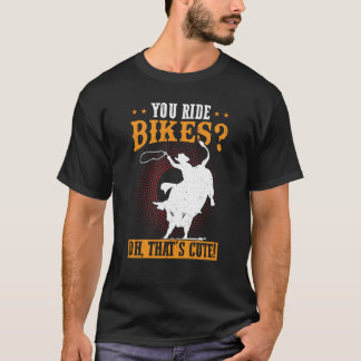 Je hebt de Bikes met Cute Bull Rider. T-shirt