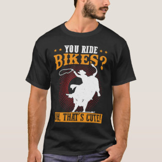 Je hebt de Bikes met Cute Bull Rider. T-shirt