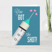 Je hebt de Covid 19 Vaccine Shot Gefeliciteerd Feestdagen Kaart (Voorkant)