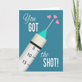Je hebt de Covid 19 Vaccine Shot Gefeliciteerd Feestdagen Kaart