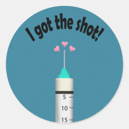 Je hebt de Covid 19 Vaccine Shot Gefeliciteerd Ronde Sticker