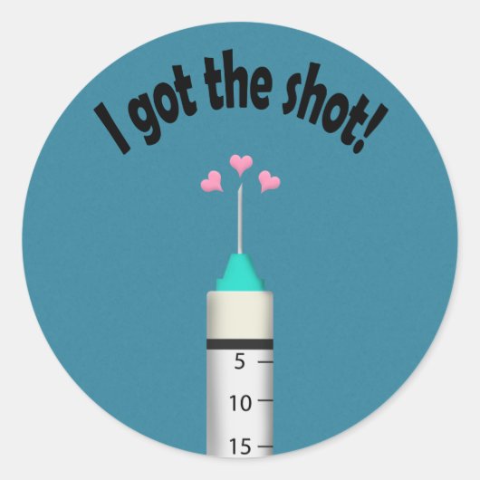 Je hebt de Covid 19 Vaccine Shot Gefeliciteerd Ronde Sticker (Voorkant)