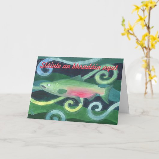 Je hebt de gezondheid van een zalm kaart (Gele Bloem)