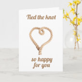 "JE HEBT DE KNOOP DOORGEHAKT" BRUILOFT KAART (Gele Bloem)