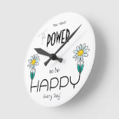 JE HEBT DE KRACHT OM ELKE DAG GELUKKIG TE ZIJN RONDE KLOK (Hoek)