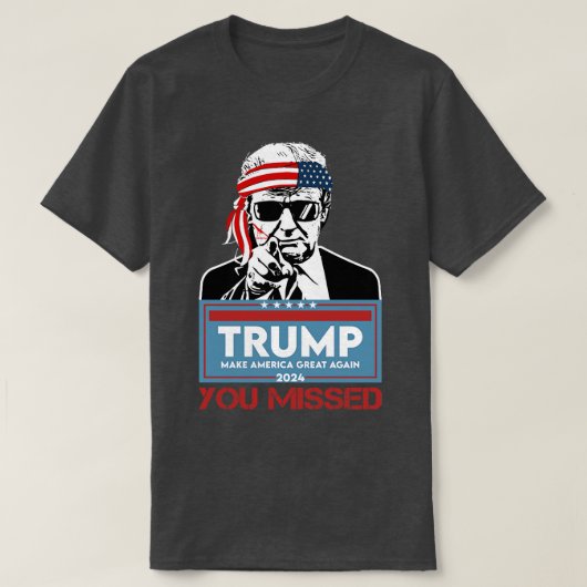 Je hebt de moordaanslag van 2024 gemist 1 t-shirt (Design voorkant)