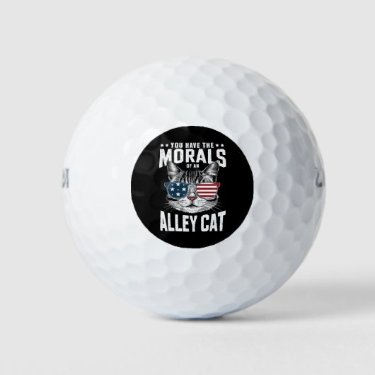 Je hebt de moraal van een zwerfkat Grappige grap Golfballen (Voorkant)