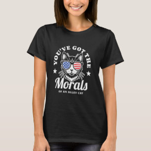 Je hebt de moraal van een zwerfkat VS Grappig Me T-shirt