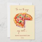 Je hebt de pizza in mijn hart, grappige Valentijns Feestdagenkaart (Voorkant)