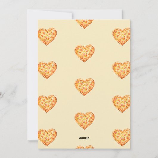 Je hebt de pizza in mijn hart, grappige Valentijns Feestdagenkaart (Achterkant)