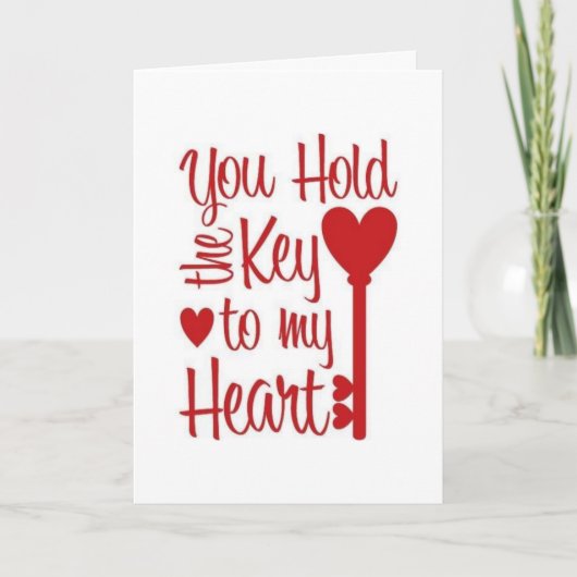 JE HEBT DE SLEUTEL EN JE BENT "MIJN PERSOON" LIEFD KAART (Voorkant)