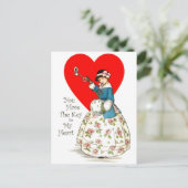 Je hebt de sleutel van mijn hart, valentijn briefkaart (Staand voorkant)