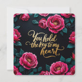 Je hebt de sleutel van mijn hart valentijn kaarten (Voorkant)