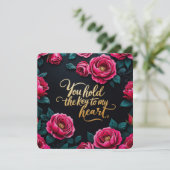 Je hebt de sleutel van mijn hart valentijn kaarten (Staand voorkant)