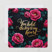 Je hebt de sleutel van mijn hart valentijn kaarten (Voorkant / Achterkant)