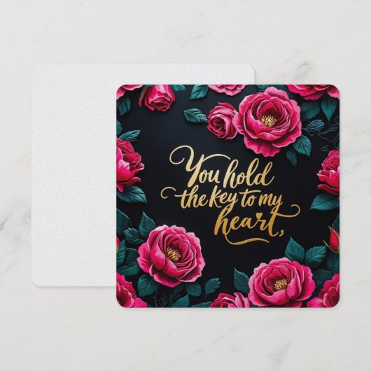 Je hebt de sleutel van mijn hart valentijn kaarten (Voorkant / Achterkant)