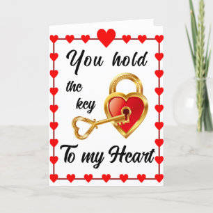 Je hebt de sleutel van mijn hart Valentijnsdag Feestdagen Kaart