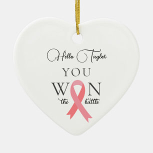 Je hebt de strijd tegen borstkanker gewonnen keramisch ornament