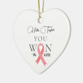 Je hebt de strijd tegen borstkanker gewonnen keramisch ornament (Links)