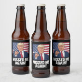Je hebt de verkiezingen van Trump 2024 gemist Bier Etiket (Flessen)