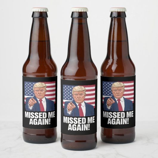 Je hebt de verkiezingen van Trump 2024 gemist Bier Etiket (Flessen)