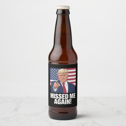 Je hebt de verkiezingen van Trump 2024 gemist Bier Etiket (Voorkant)