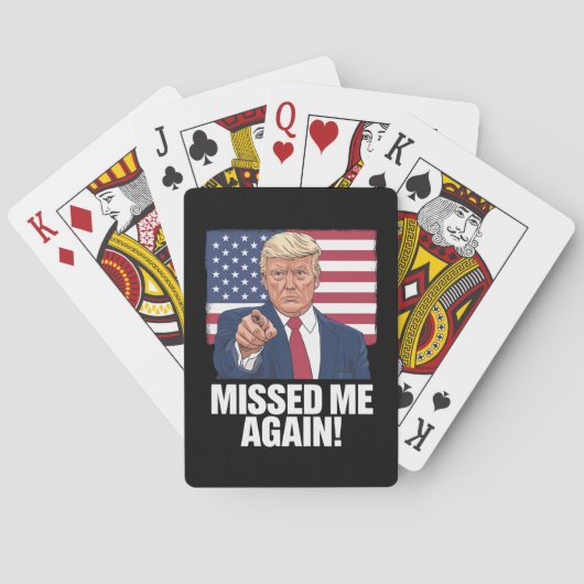 Je hebt de verkiezingen van Trump 2024 gemist Pokerkaarten (Achterkant)