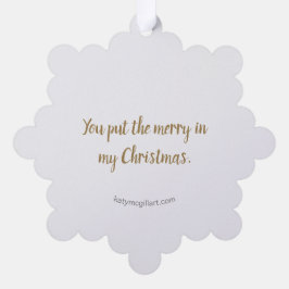 Je hebt de vrolijkheid in mijn kerstpapier Ornamen Ornament Kaart