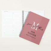 Je hebt deze 2024 Monogram Initiaal naam roze Planner (Display)