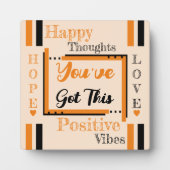 Je hebt deze aanmoediging oranje zwart fotoplaat (Voorkant)