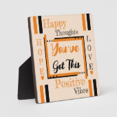 Je hebt deze aanmoediging oranje zwart fotoplaat (Voorkant)