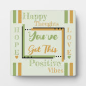 Je hebt deze bemoedigende gouden groene fotoplaat (Voorkant)