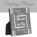 Je hebt deze bemoedigende grijs wit. fotoplaat<br><div class="desc">Klein vierkant plaatje / 5, 25 x 5, 25 met Easel Enmoegement,  positief vibes plaque gift idee. Een geschenk voor iemand waar je om geeft,  die misschien een kleine dagelijkse herinnering nodig heeft die ze kunnen doorstaan wat hen zorgen baart. Er is altijd hoop en liefde. Grijs en wit.</div>