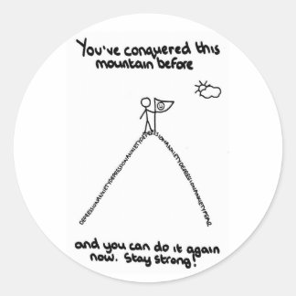 Je hebt deze berg voor Sticker veroverd