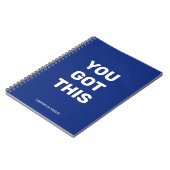 Je hebt deze blauwe minimalist | JOUW NAAM Notitieboek (Linkerzijde)