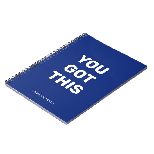 Je hebt deze blauwe minimalist | JOUW NAAM Notitieboek (Linkerzijde)