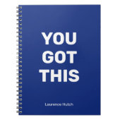 Je hebt deze blauwe minimalist | JOUW NAAM Notitieboek (Voorkant)