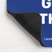 Je hebt deze Blue Minimalist met Jouw naam Muismat (Hoek)