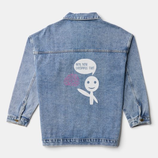 Je hebt deze Brain Sarcasm Enthusiast Jok laten va Denim Jacket (Achterkant)