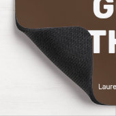 Je hebt deze bruine minimalist met Jouw naam Muismat (Hoek)