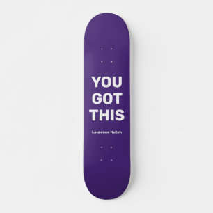Je hebt deze coole Paarse Violet Aangepaste naam Persoonlijk Skateboard