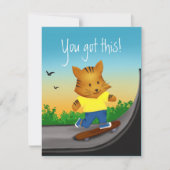 Je hebt deze Cute Tiger op Skateboard Flat Card (Voorkant)