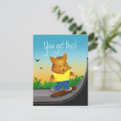 Je hebt deze Cute Tiger op Skateboard Flat Card (Staand voorkant)
