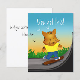Je hebt deze Cute Tiger op Skateboard Flat Card