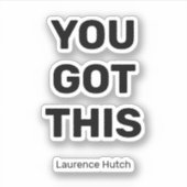 Je hebt deze eenvoudige zwarte kleur | Genoemd Sch Sticker (Voorkant)