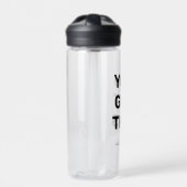 Je hebt deze eenvoudige zwarte kleur | Named Clear Waterfles (Voorkant)